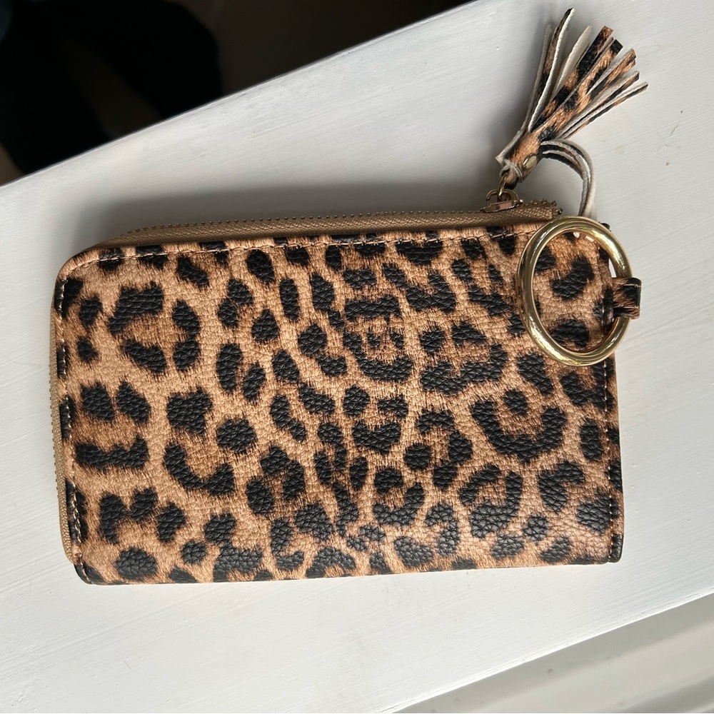 Boutique Leopard Print Faux Leather Small Women's Clutch